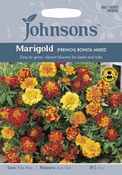Hovedbilde Fløyelsblomst 'Bonita Mixed' - Tagetes patula