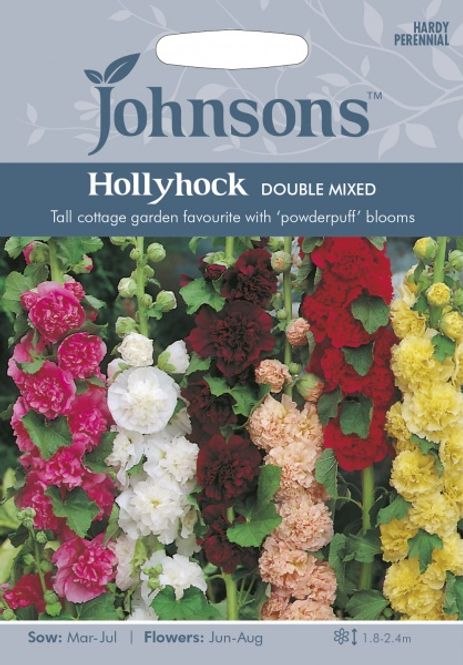 Hovedbilde Stokkrose 'Double Mixed' - Alcea rosea