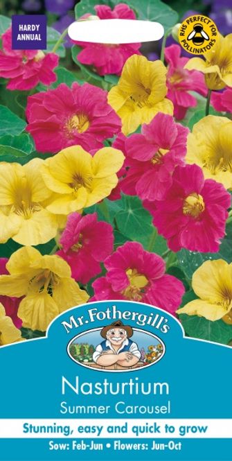 Hovedbilde Blomkarse 'Summer Carousel', lav - Tropaeolum majus 