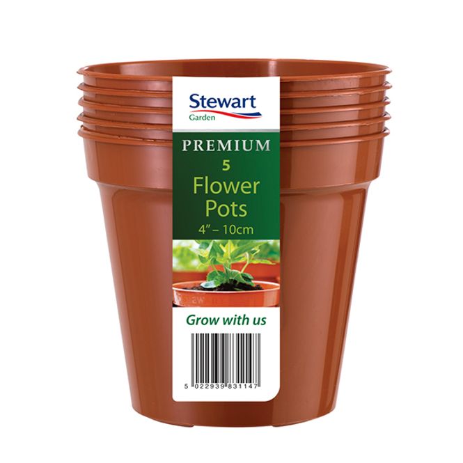 Hovedbilde Plastpotte 10 cm, 5 pk, brun