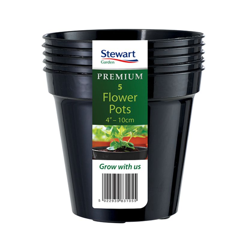 Plastpotte 15 cm, 3 pk, svart