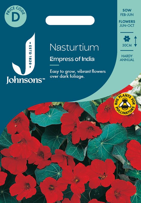 Blomkarse 'Empress of India, lav - Tropaeolum majus