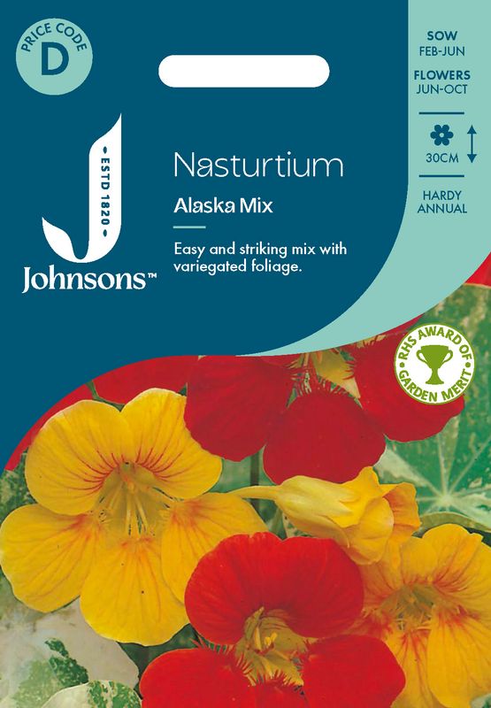 Blomkarse 'Alaska Mixed, lav - Tropaeolum majus