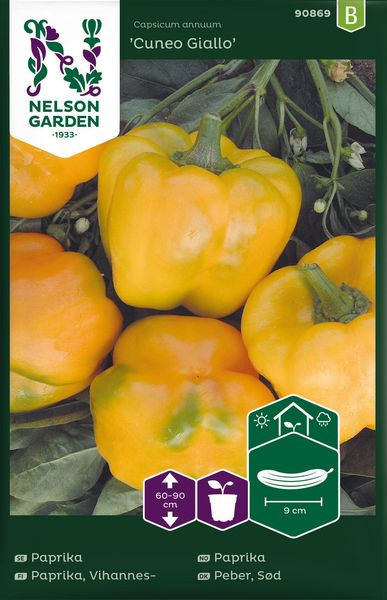 Hovedbilde Paprika 'Cuneo Giallo' - Capsicum annuum