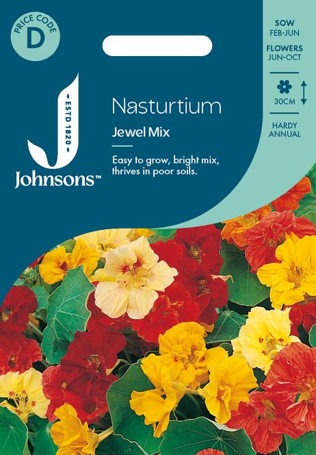 Hovedbilde Blomkarse 'Jewel Mixed' - Tropaeolum majus