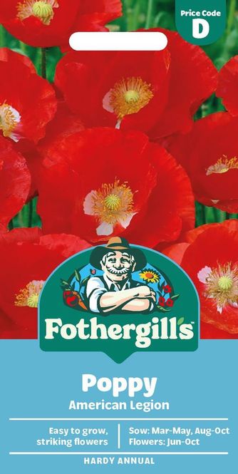 Hovedbilde Kornvalmue 'American Legion’ - Papaver rhoeas 